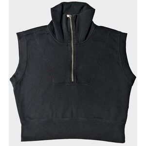 Abercrombie Fitch Soft AF Collection 1/4 Zip Sleeveless Sweatshirt - Women Small